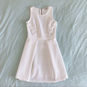 White CrissCross Girls Dress